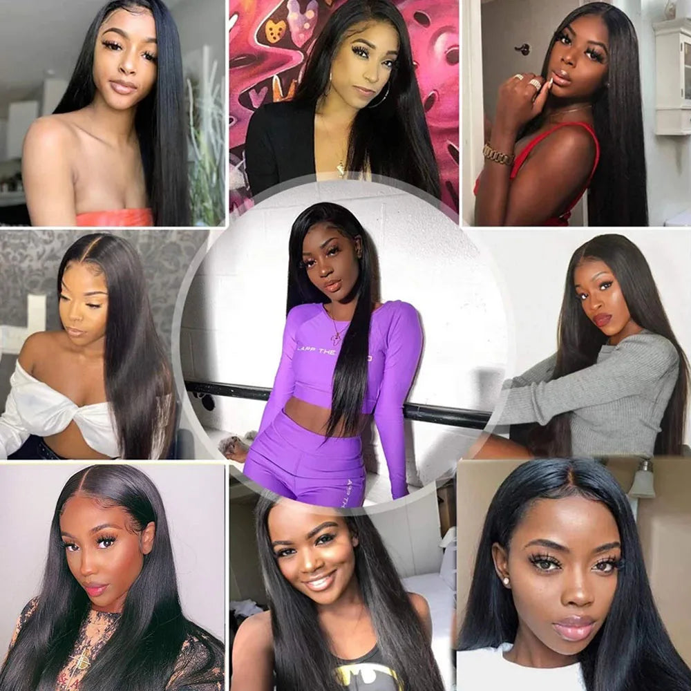 Silky Straight 13x6 Transparent Lace Frontal Human Hair Wig – Pre-Plucked Natural Hairline