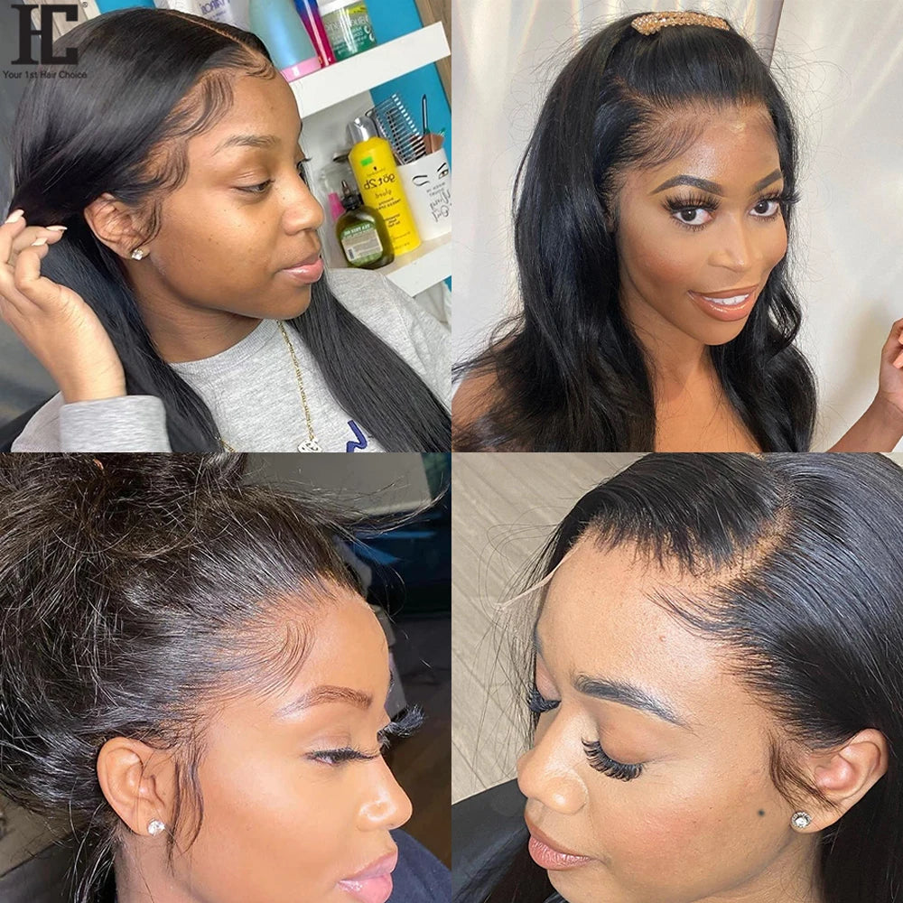 Silky Straight 13x6 Transparent Lace Frontal Human Hair Wig – Pre-Plucked Natural Hairline