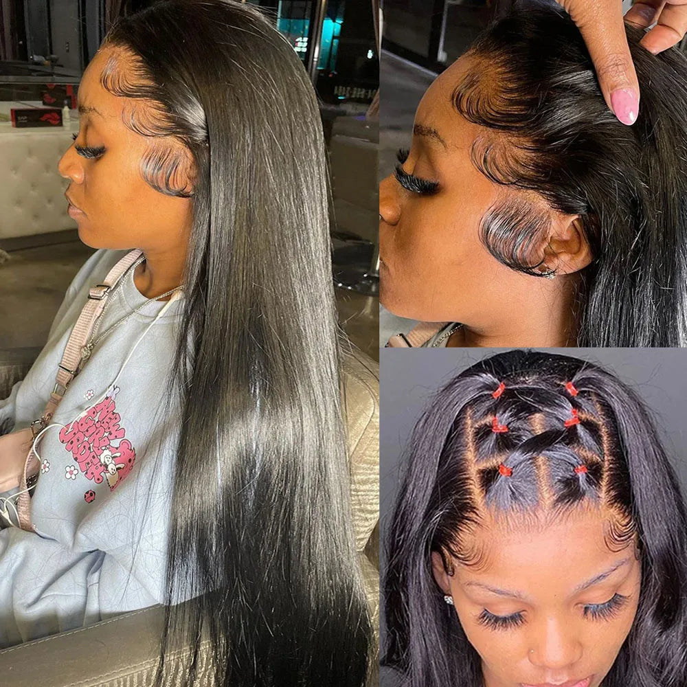 Silky Straight 13x6 Transparent Lace Frontal Human Hair Wig – Pre-Plucked Natural Hairline