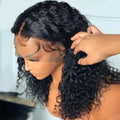 Natural Black Deep Curly 13x4 HD Lace Frontal Human Hair Bob Wig – Pre-Plucked Natural Hairline