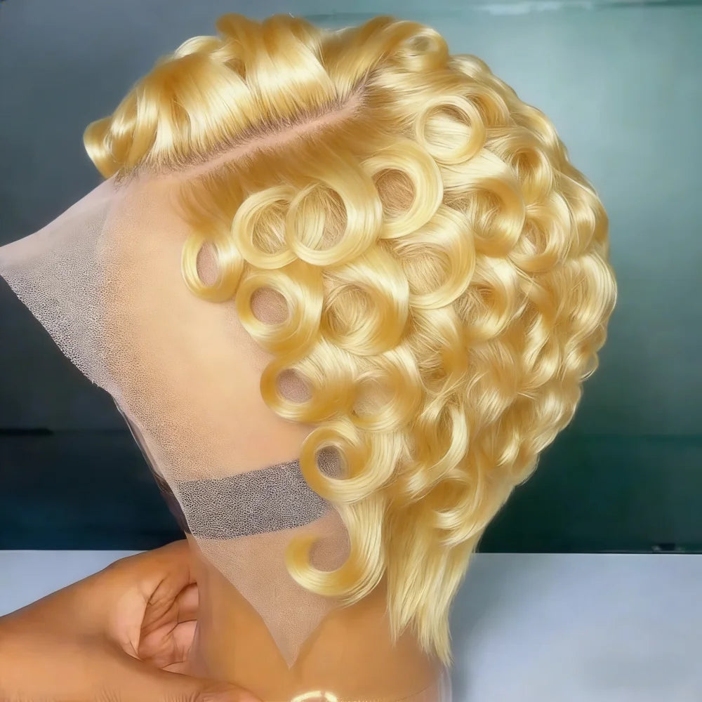 Natural Black Curly 13x4 Lace Frontal Human Hair Wig – Pre-Plucked Hairline with Baby Hair