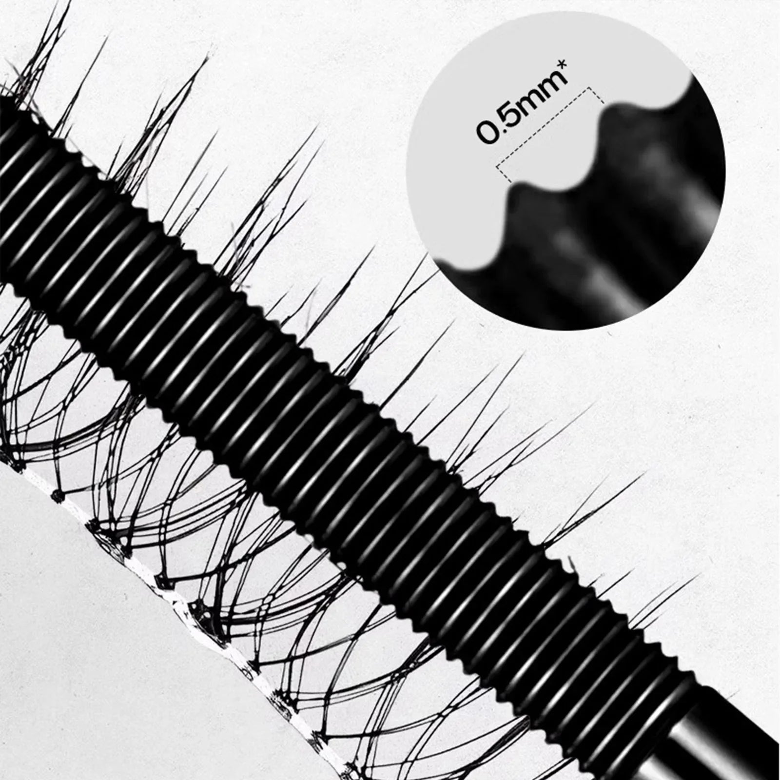 Waterproof Metallic Tube Mascara – Black Silk Fiber, Lengthening & Non-Clumping