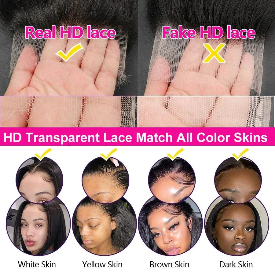 Silky Straight Natural Black 13x4 Lace Frontal Human Hair Bob Wig – Pre-Plucked Natural Hairline