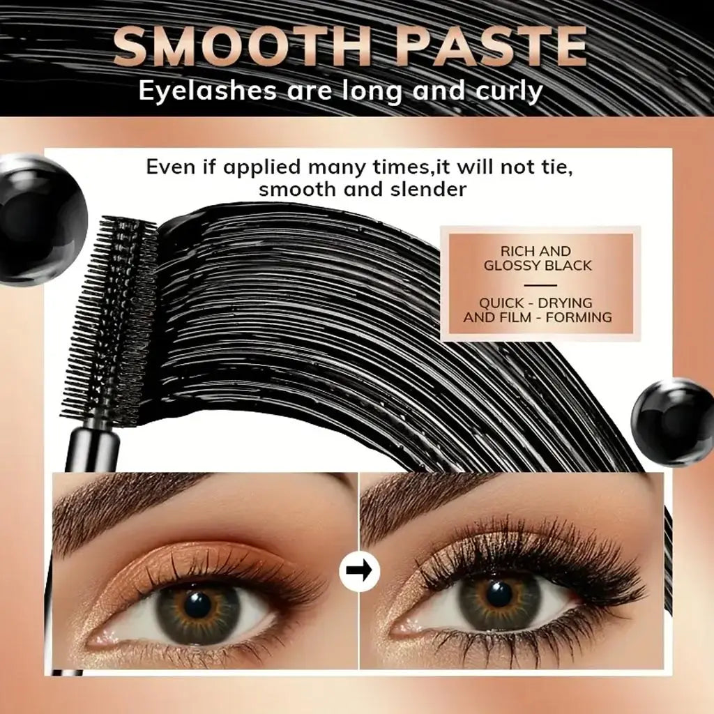 8D Silk Fiber Mascara – Waterproof, Thickening, Lengthening & Curling